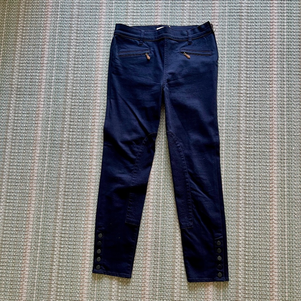Tory Burch Navy Cotton Pants size 28